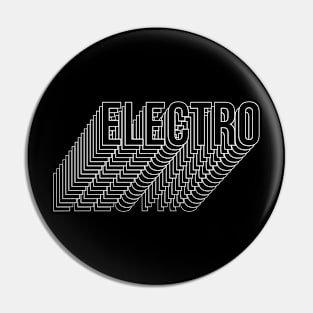 Electro typography design Pin