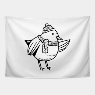 Bird - Cute bird for christmas Tapestry