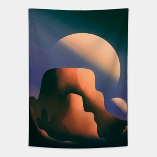 2 moons of Mars Tapestry