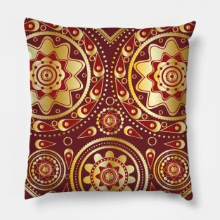 Gold ornamental heart Pillow