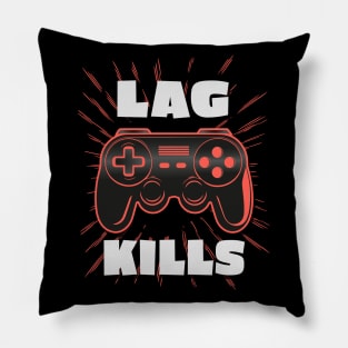 Gaming LAG Funny Console Gamepad Gamer Pillow