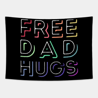 Free Dad Hugs - Rainbow Pride Tapestry