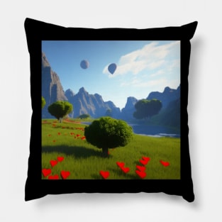 Valentine Wall Art - The place where hearts grow - Unique Valentine Fantasy Planet Landsape - Photo print, canvas, artboard print, Canvas Print and T shirt Pillow