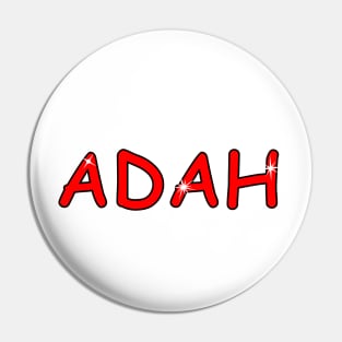 ADAH name. Personalized gift for birthday your friend. Pin