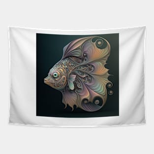 A Fractal Design Featuring A Pastel Fish Tapestry