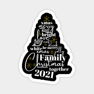 Family Christmas 2021 design Magnet