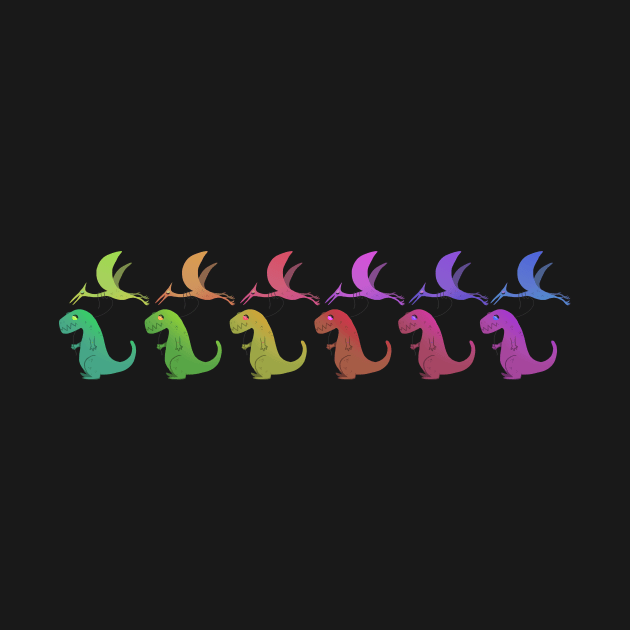 Dinosaur rainbow! by Contenebratio