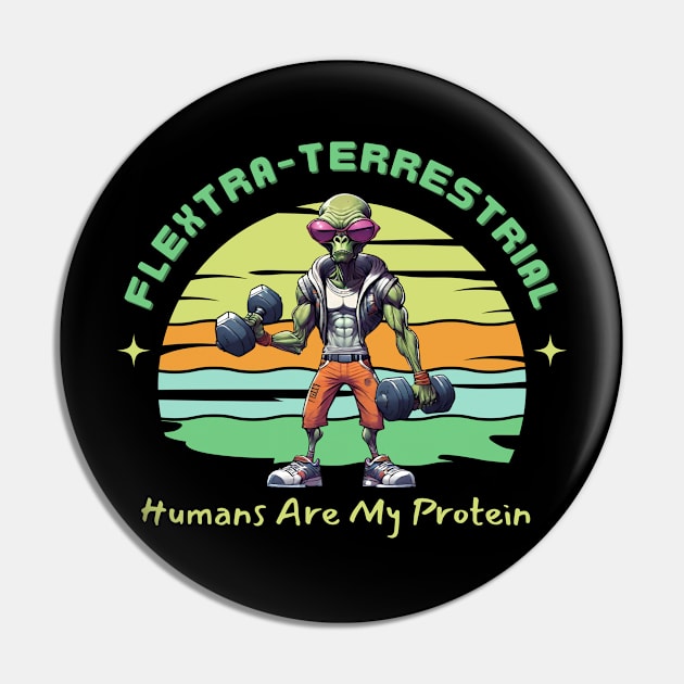 Felxtra-Terrestrial Pin by Kenny The Bartender's Tee Emporium