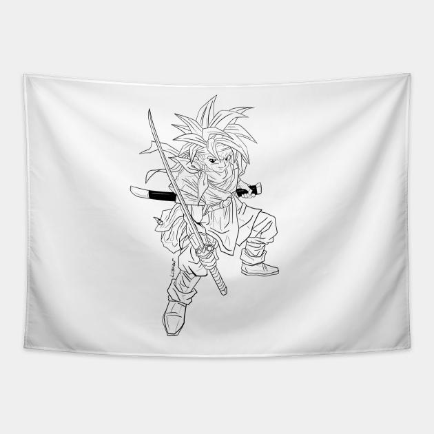 time crusader ecopop crono art Tapestry by jorge_lebeau