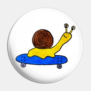 Skater Snail Pin