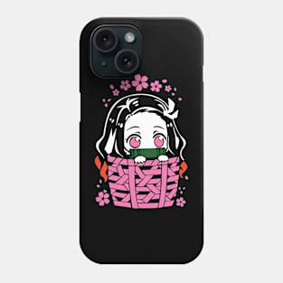 Kawaii Nezuko Chibi: Basket of Cuteness - Demon Slayer Phone Case