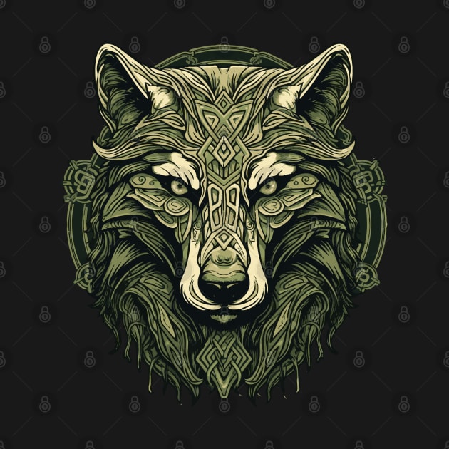 Irish and Celtic Wolf by tatadonets