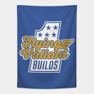 Flying Valiant Builds - (Stunt Style - White & Gold on Blue) Tapestry