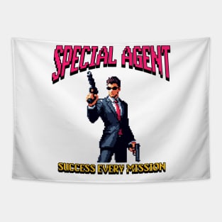 special agent man with gun Tapestry