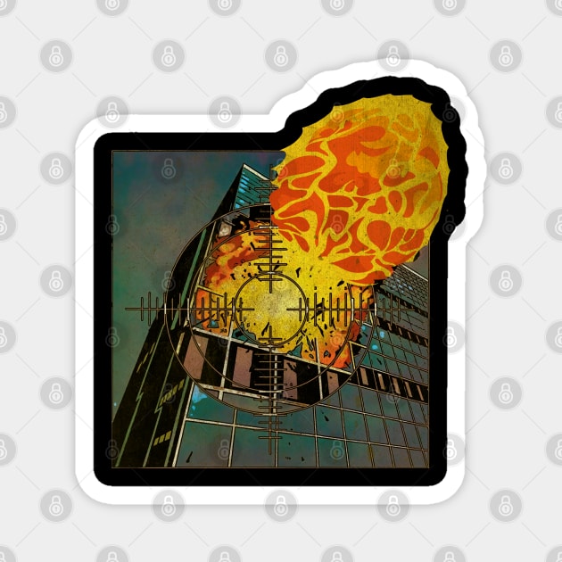 The Exploding Building Magnet by Hirasaki Store