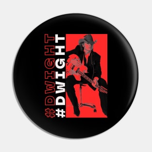 DWIGHT RED STYLE NEGATIVE SPACE Pin