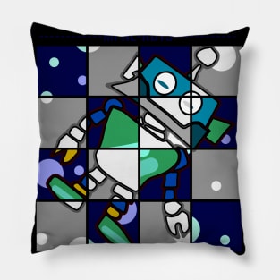 Square robots pattern Pillow