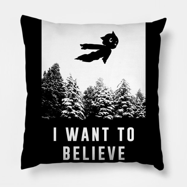 I want to Believe Astro Pillow by Meca-artwork