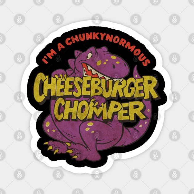 Retro Cheese Burger Chomper Magnet by oxvaslim