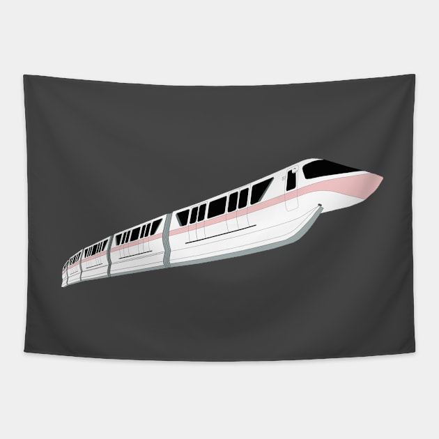 Millennial Pink Monorail Tapestry by FandomTrading