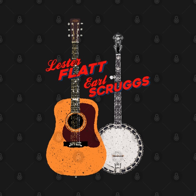 Flatt and Scruggs Guitar and Banjo by Daniel Cash Guitar