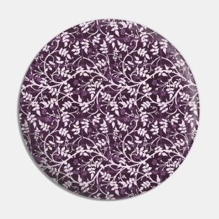 William Morris Jasmine Trellis Pattern White and Purple Pin