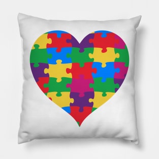 Puzzle Heart Autism Awareness Gift for Birthday, Mother's Day, Thanksgiving, Christmas Pillow