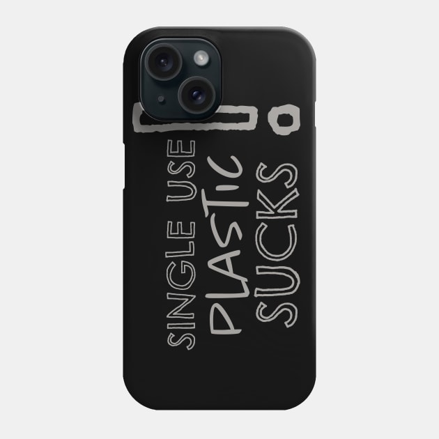 Plastic SUCKS! Single USE - Plastic Straws Pollute Phone Case by JTEESinc