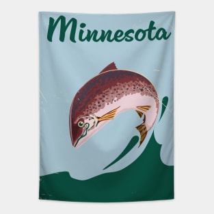 Minnesota Fishing poster Tapestry