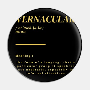 Word Vernacular Pin