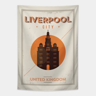 Liverpool Poster Design Tapestry