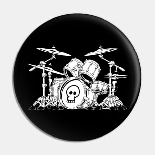 Drum Set Cartoon Pin