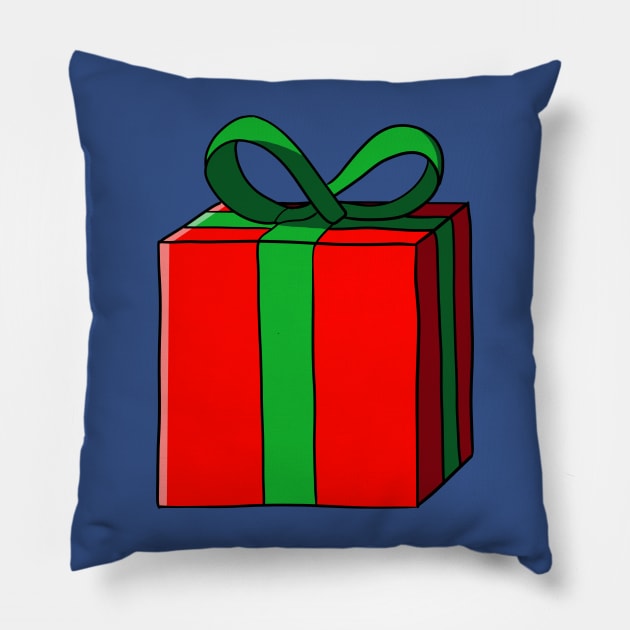 Holiday Present Pillow by Saira Crystaline