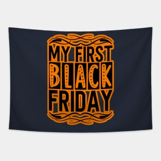 black friday, orange and black friday Tapestry