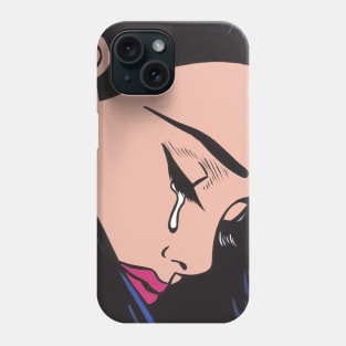 Black Crying Comic Girl Phone Case