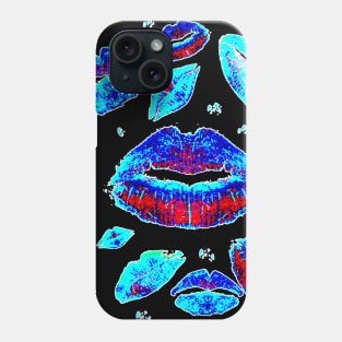 Kisses All Over (Blue) Phone Case