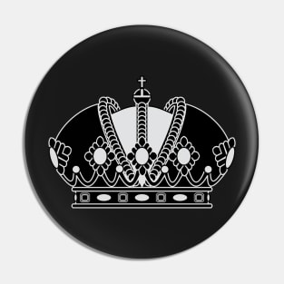 Imperial crown (black and silver) Pin