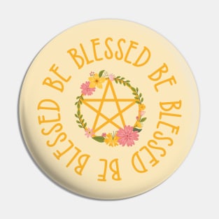 Midsummer Floral Pentacle Design Cheeky Witch® Pin