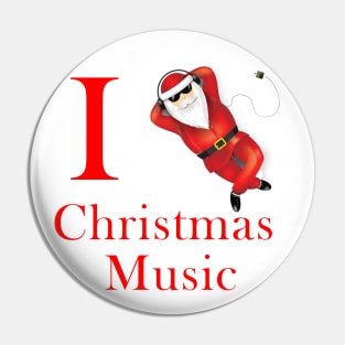 I Heart Christmas Music Pin