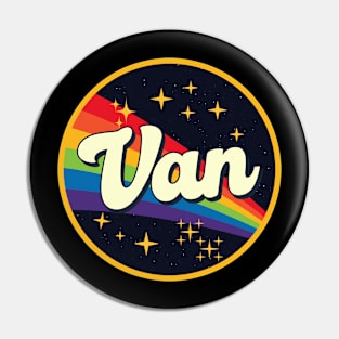 Van // Rainbow In Space Vintage Style Pin