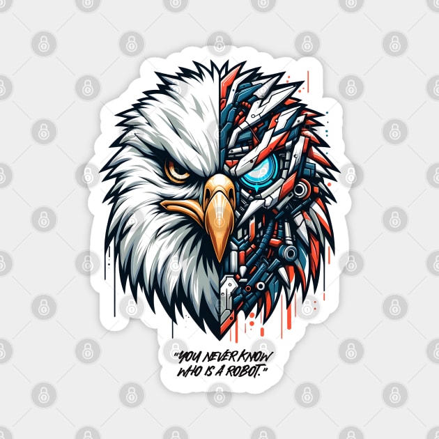 You never know, Eagle is a robot. Magnet by DrextorArtist