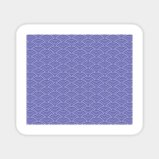 blue seigaiha japanese wave pattern Magnet