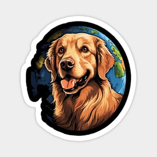 Golden Retriever Earth Day Magnet