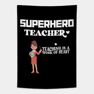 Lady Superhero Teacher Tapestry