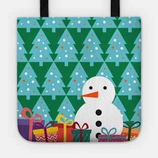 Snowman and chistmas celebration Tote