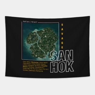 Sanhok Map Tapestry