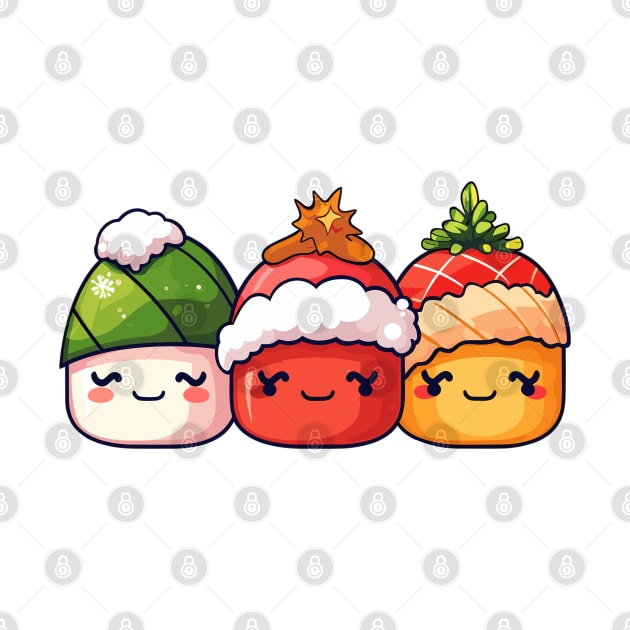 Christmas Sushi by Retroprints