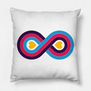 Polyamory Infinity Love Symbol - (New Pride Colors!) Pillow