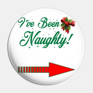 I've Been Naughty (Left) - Christmas Pregnancy (His) Pin