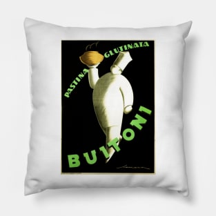 BUITONI PASTA by Federico Seneca 1923 Vintage Italian Food Advertising Art Deco Pillow